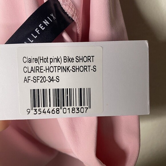 Anthropologie AllFenix Clair Biker Shorts Size S Pink High Rise Fitted - Picture 10 of 10
